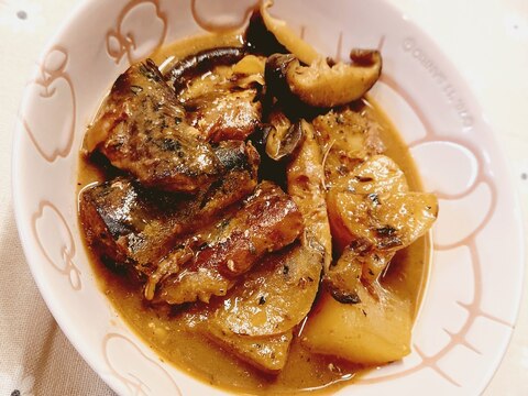 【おかず】大根と鯖の味噌煮